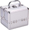 Zilveren Make-up Koffer - 5 Compartimenten - Aluminium