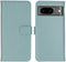 Selencia Google Pixel 8 - Echt Lederen Bookcase - 3 Pashouders - Air Blue