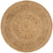 vidaXL - Tapijt - rond - 90 - cm - gevlochten - jute