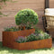 vidaXL - Plantenbak - 80x80x50 - cm - Weerstaal