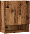 vidaXL - Wandkast - 60x31x70 - cm - bewerkt - hout - oud - houtkleurig