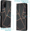 iMoshion Hoesje Geschikt voor Samsung Galaxy A41 Hoesje Met Pasjeshouder - iMoshion Design Softcase Bookcase - Goud / Zwart / Black Graphic