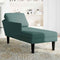 vidaXL - Chaise - longue - met - kussen&rechterarmleuning - fluweel - donkergroen