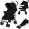 Lionelo Elia - Buggy - Lichte 7kg - Verstelbare rugleuning - Zwart