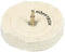 Hofftech Polijstschijf katoen - Ø 125 x 22 mm - wit - 6 mm stift - voor hout en metaal