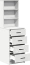 vidaXL - Highboard - Wit - 40x41x135 - cm - Gelaagd - Hout