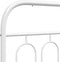 vidaXL - Bedframe - met - hoofd- - en - voeteneinde - metaal - wit - 200x200 - cm