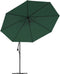 vidaXL - Zweefparasol - met - LED-verlichting - en - metalen - paal - 350 - cm - groen