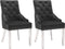 vidaXL - Eetkamerstoelen - 2 - st - fluweel - zwart