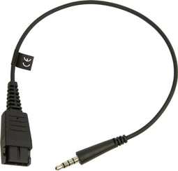 Jabra QD/3.5mm - Kabel voor QD-headset en 3.5mm jack - Zwart