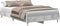 vidaXL - Bedframe - zonder - matras - 135x190 - cm - spaanplaat - betongrijs