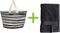 Bo Weevil Strandtas + Badlaken (100x180 cm) - Set - Strandtas - Badlaken - Katoen - Antraciet