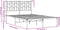 vidaXL - Bedframe - met - hoofdbord - metaal - zwart - 120x200 - cm