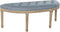 Kruk DKD Home Decor Natuurlijk Blauw Polyester Fluweel Rubberwood (125 x 43 x 48 cm)