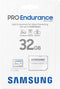 Samsung PRO Endurance - microSDXC 32GB - 100 MB/s lees- en 40 MB/s schrijfsnelheid - tot 140.000 uur opname