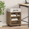 vidaXL - Printerstandaard - met - Wielen - Artisan - Eiken - 41x32x48 - cm