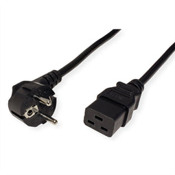 Roline Power Cord - Schuko IEC320 C19 16A 2.0 m - Zwart