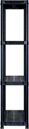 vidaXL - Opbergrek - 4-laags - 183x30,5x130 - cm - kunststof - zwart
