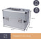 Perel Gereedschapskoffer - uitklapbaar - aluminium - grijs - 360 x 220 x 250 mm (2 sleutels)