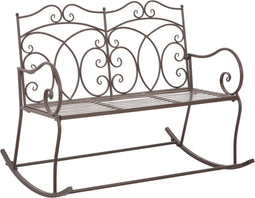 vidaXL - Tuinbank - 104 - cm - ijzer - antiekbruin