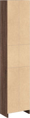 vidaXL - Boekenkast - 40x24x176 - cm - bewerkt - hout - bruin - eikenkleurig