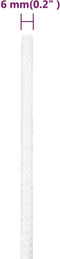 vidaXL - Boottouw - 6 - mm - 500 - m - polypropyleen - volwit