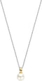 TI SENTO Dames Ketting - 925 zilver - Parel met geel verguld - Maat 42 - 34037YP