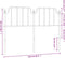 vidaXL - Hoofdbord - 160 - cm - metaal - wit
