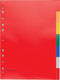 Pergamy tabbladen, ft A4, 11-gaatsperforatie, PP, 7 tabs in geassorteerde kleuren