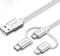 UGREEN 3-in-1 USB-A Multifunctionele Kabel 1.5M MicroUSB / USB-C / Lightning Wit