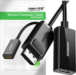 Ugreen - adapterkabel - DisplayPort - (mannelijk) - HDMI - (vrouwelijk) - 4K - x - 2K - zwart - (MM137)