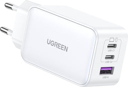 Ugreen - CD244 - 65W USB-A/2x USB-C GaN snellader - wit