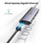 UGREEN Hub USB-C naar 3x USB 3.0/RJ45 Gigabit Ethernet 1000Mbps/5V Micro USB Adapter