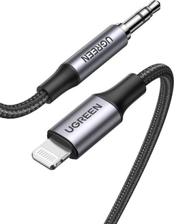 UGREEN - Lightning naar 3.5mm jack kabel - MFi gecertificeerd - 1 meter