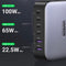 Ugreen Nexode 200W 6-Port USB Desk Charger space grey
