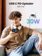 UGREEN Nexode Mini 30W PD USB-C Snellader GaN Adapter Grijs