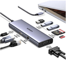 Ugreen Revodok USB-C 6-IN-1 Hub met 4K HDMI USB Type-C 10000 Mbit/s