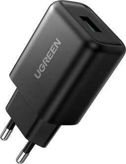 UGREEN - Snellader QC 3.0 18W voor telefoon/tablet - Zwart