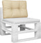 vidaXL - Palletkussen - 50x40x12 - cm - stof - beige