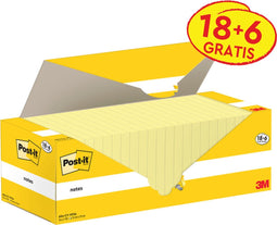Memoblok 3m post-it 654-cy 76x76mm geel | 6 stuks