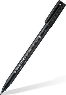 Viltstift Staedtler Lumocolor 313 permanent S zwart - 10 stuks