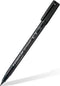 Viltstift Staedtler Lumocolor 313 permanent S zwart - 10 stuks