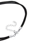 Elli - Halsketting - Dames Choker Cirkel Suède Zwart 925 Sterling Zilver