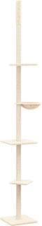 vidaXL - Kattenmeubel - vloer - tot - plafond - 263,5-289,5 - cm - crèmekleurig