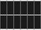 vidaXL - Kamerscherm - met - 6 - panelen - 300x220 - cm - stof - zwart