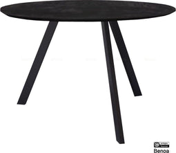 Eettafel Berlin Rond mangohout 120 cm - Zwart