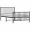 vidaXL - Bedframe - met - hoofd- - en - voeteneinde - metaal - zwart - 100x190 - cm