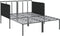 vidaXL - Ligbed - met - Kussens - voor - 2 - Personen - - - Antraciet - - - 115x153x69,5 - cm - - - Staal