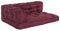 vidaXL - Pallet - Sofa - Kussen - met - Armleuningen - en - Rugsteun - - - Rode - Stof