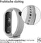 iMoshion Bandje Geschikt voor Xiaomi Mi Band 7 - iMoshion Siliconen band inkliksysteem ronde sluiting - Grijs